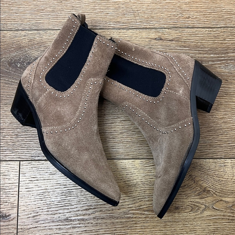 PAIGE Willa Suede Ankle Boots with Studs Size 5.5 - Picture 4 of 9